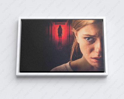 Behind You inspired canvas wall art with white floating frame for stylish home decor