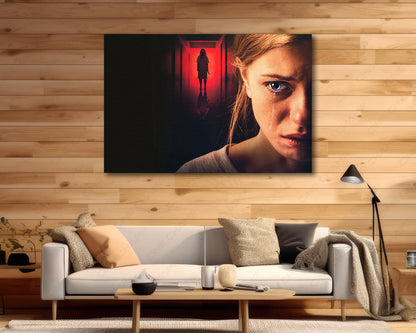 Behind You inspired movie wall art showcased in a contemporary living room interior