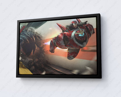 Big Hero 6 Movie Canvas Wall Art with Black Floating Frame