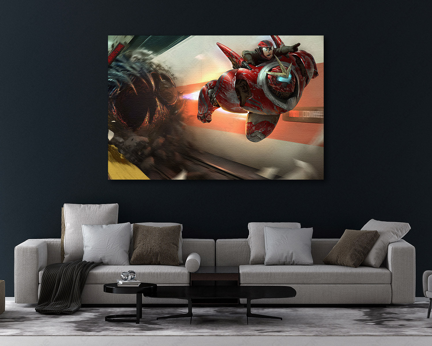 Big Hero 6 Movie Canvas Wall Art in a Luxury Living Room
