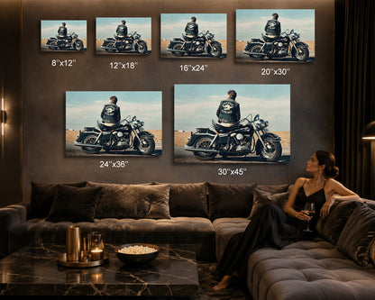 Biker Motorcycle Movie Poster Canvas