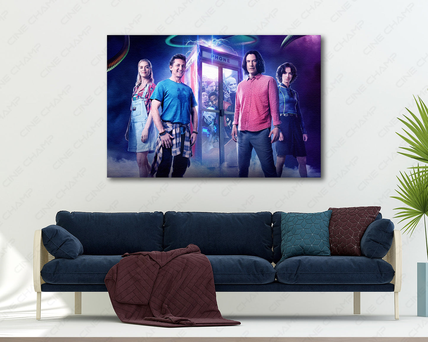 Bill & Ted Face the Music Canvas Wall Art in a Luxury Living Room