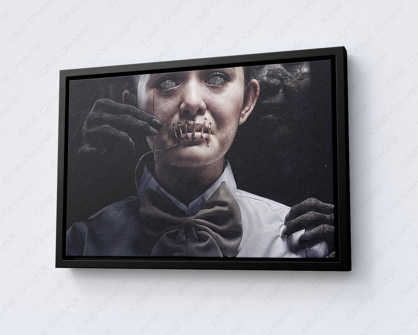 Bisikan Iblis Canvas Print with Black Floating Frame