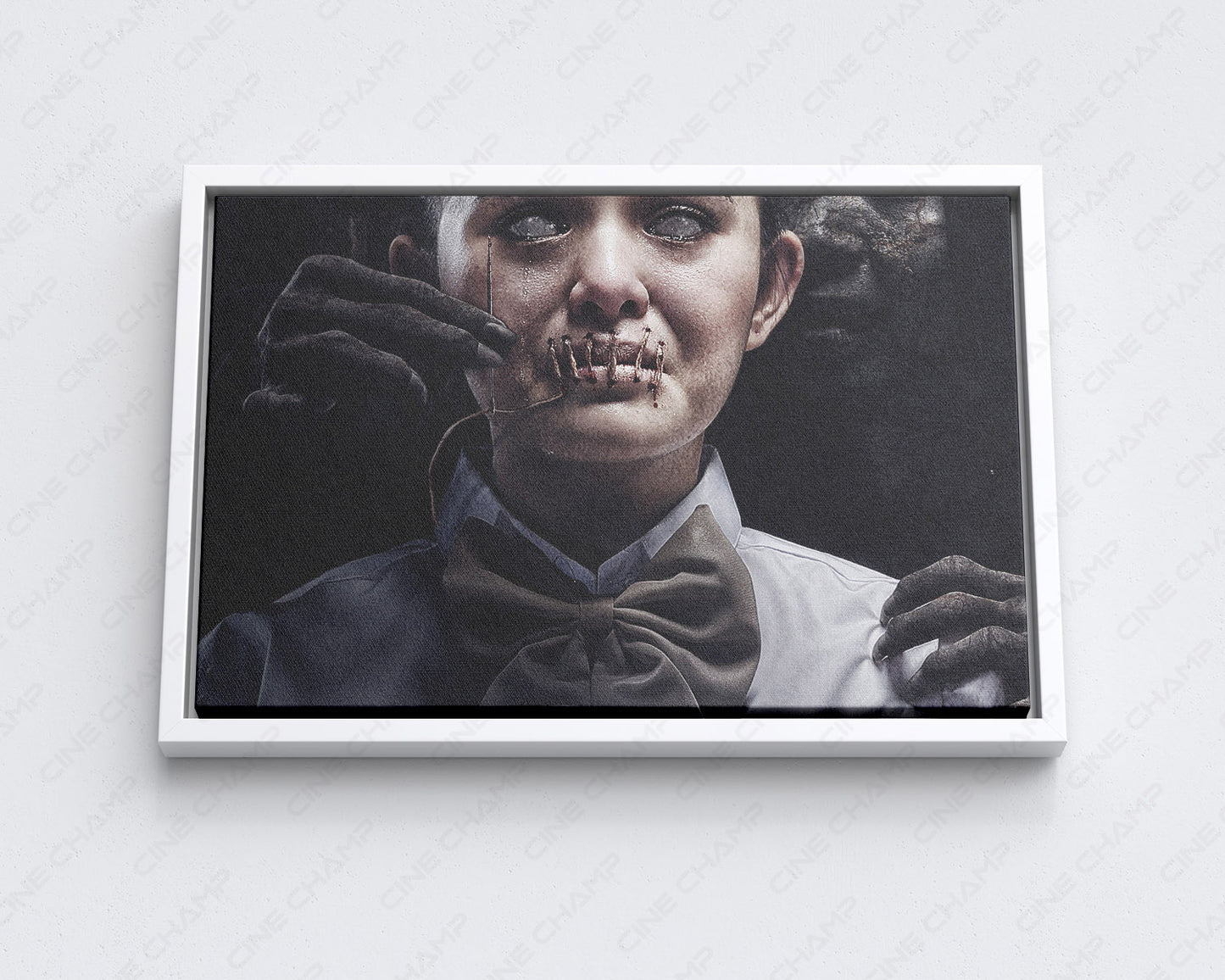 Bisikan Iblis Canvas Print with White Floating Frame