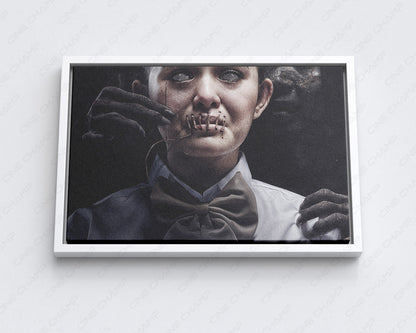 Bisikan Iblis Canvas Print with White Floating Frame
