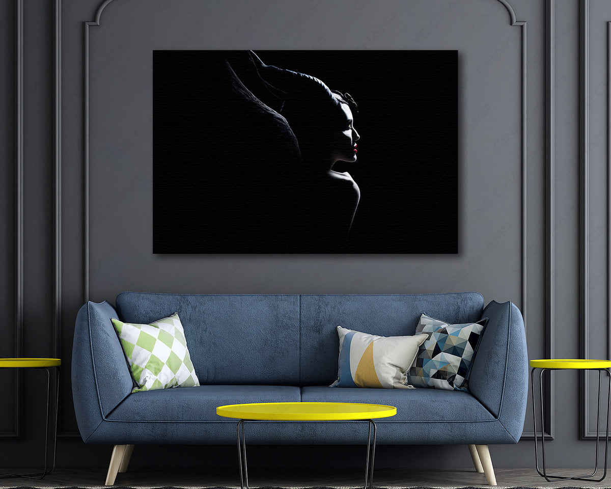 Black Maleficent Fantasy Canvas Print