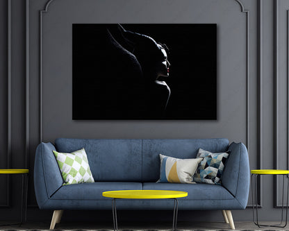 Black Maleficent Fantasy Canvas Print
