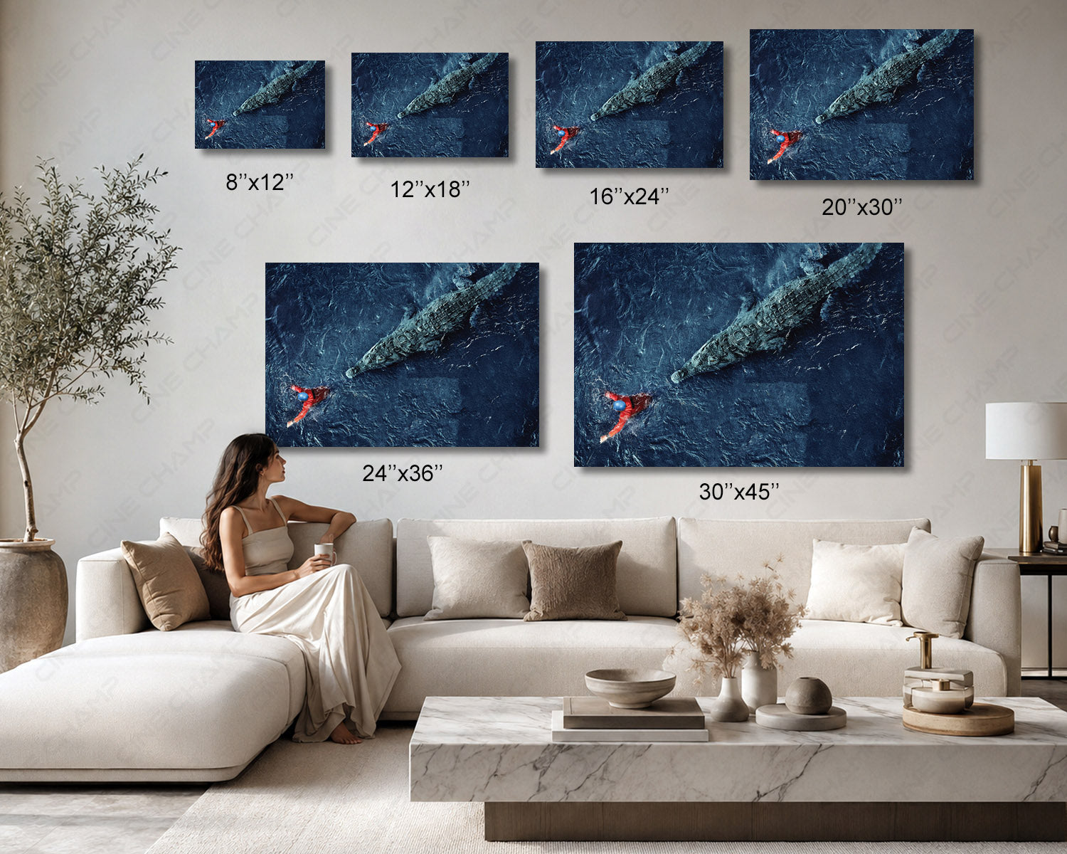 Black Water Abyss Canvas Print Available in Multiple Sizes