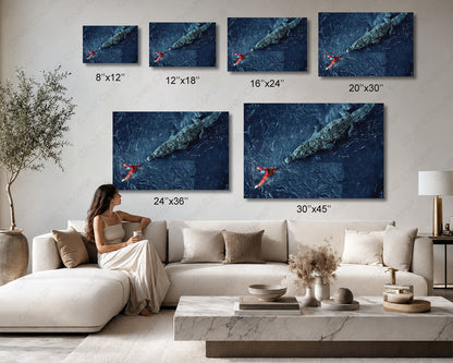 Black Water Abyss Canvas Print Available in Multiple Sizes