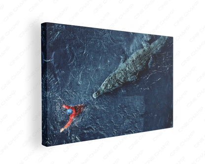 Black Water Abyss Canvas Print Gallery Wrap - Horror Movie Wall Art