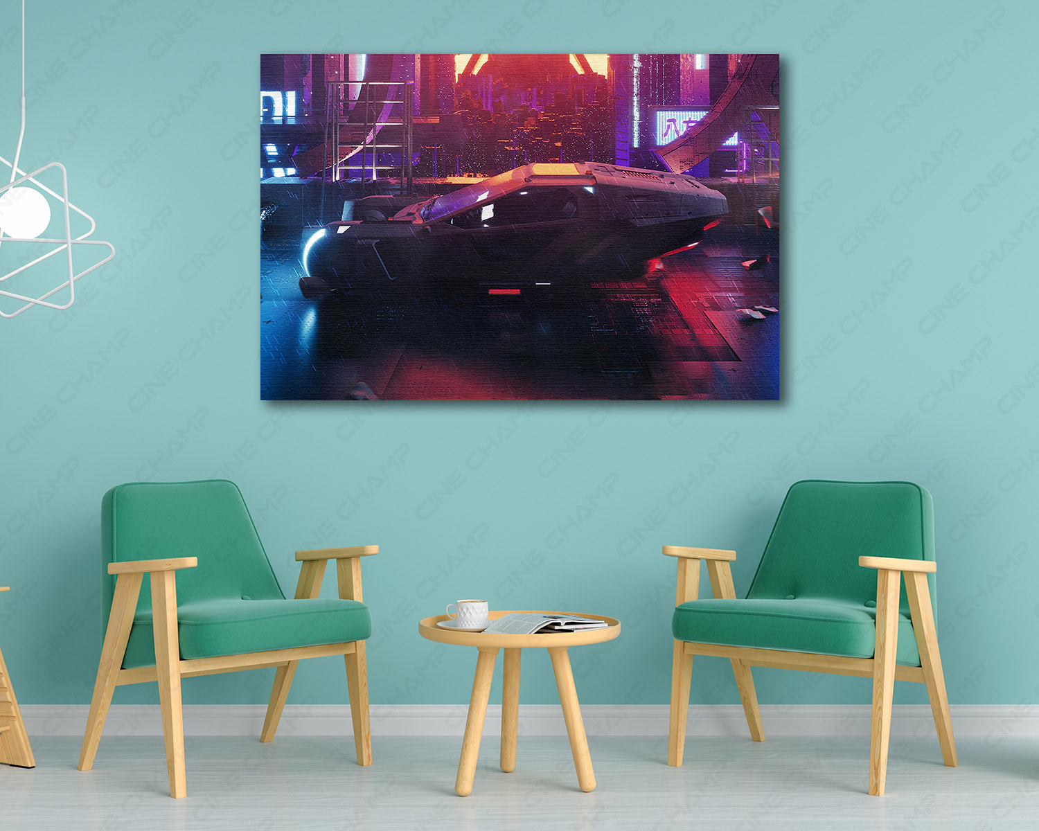 Blade Runner 2049 Action Movie Canvas Wall Art in a Luxury Living Room Interior