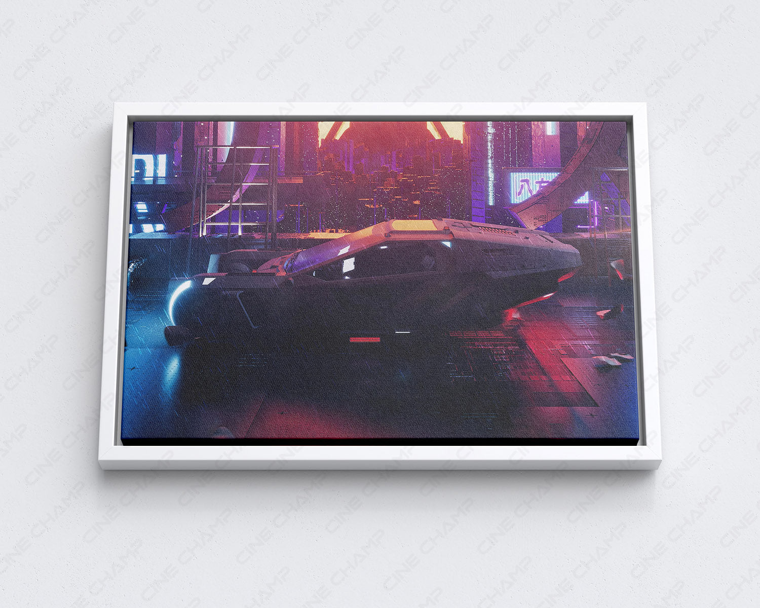 Blade Runner 2049 Action Movie Canvas Wall Art with White Floating Frame