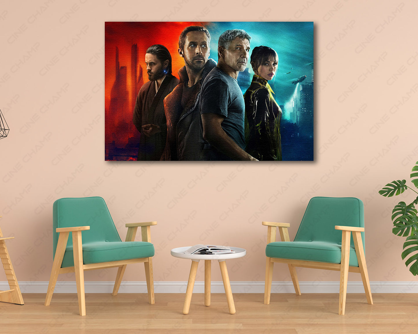 Blade Runner 2049 Canvas Print Displayed in a Modern Living Room