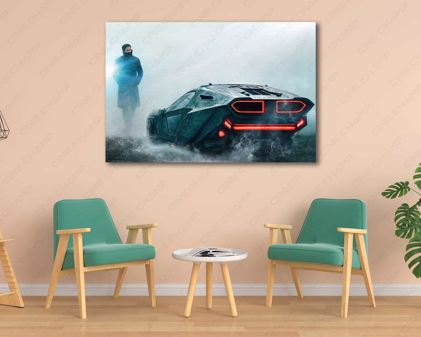 Blade Runner 2049 Canvas Wall Art Displayed in a Modern Living Room