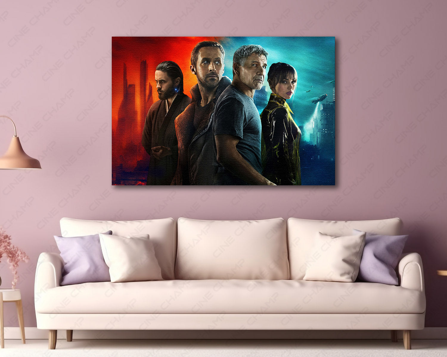 Blade Runner 2049 Canvas Wall Art in a Luxury Living Room Interior