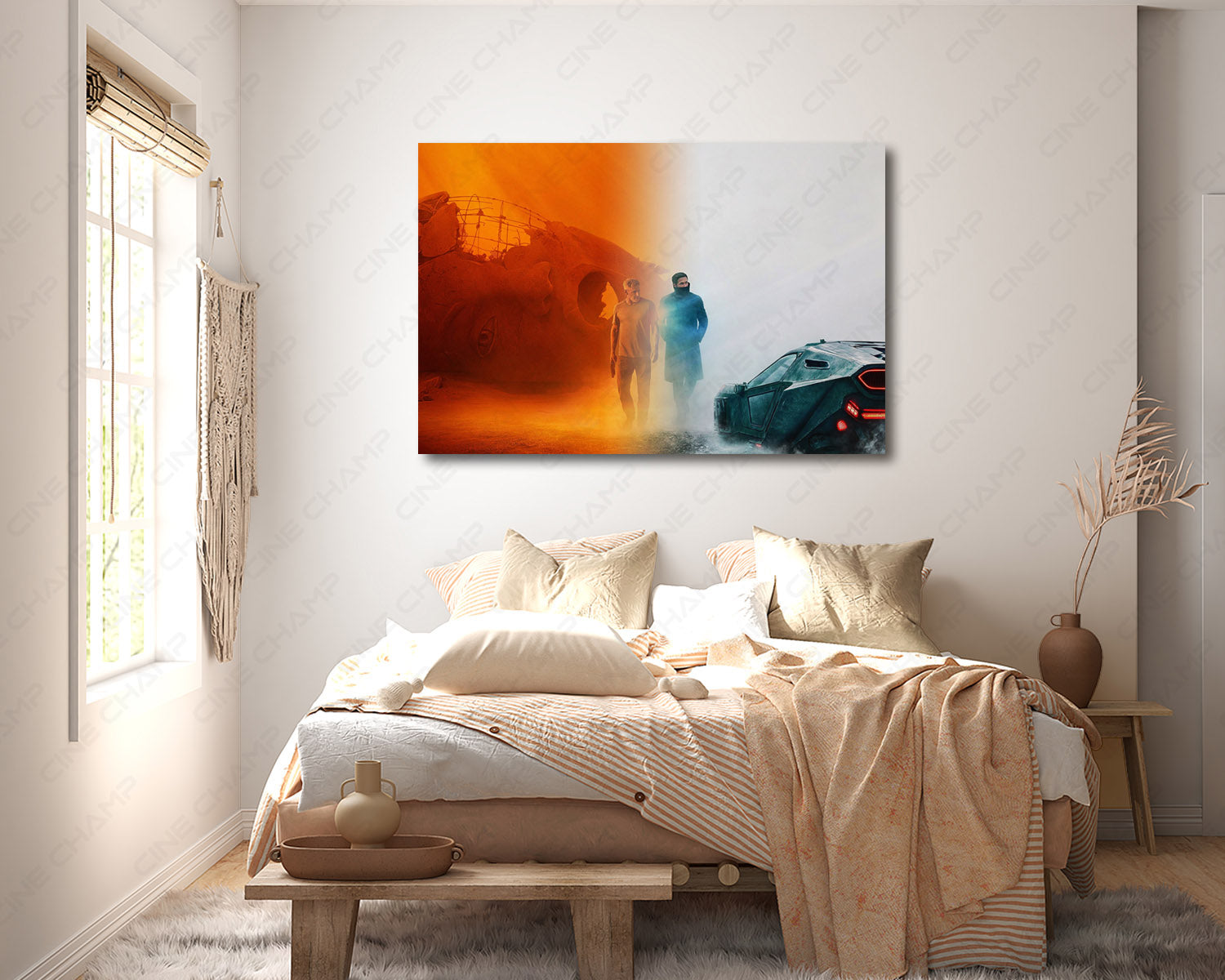 Blade Runner 2049 Sci Fi Movie Decor Above Bed in Modern Bedroom