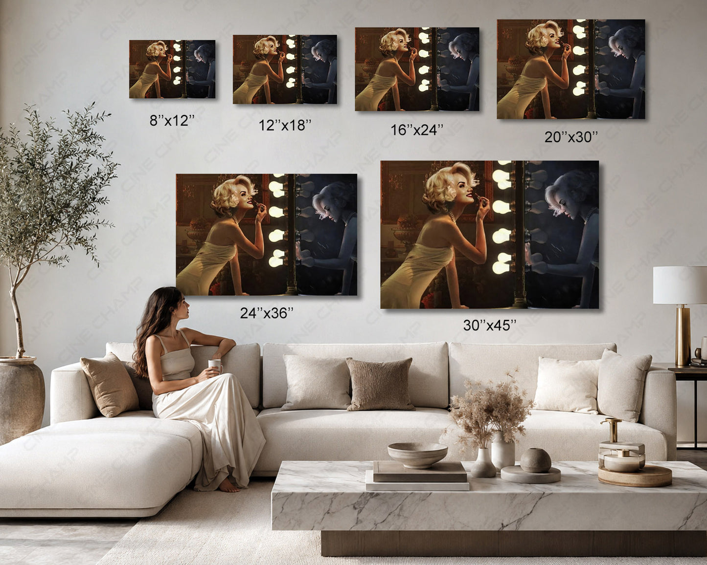 Blonde Romance Canvas Print Available in Multiple Sizes