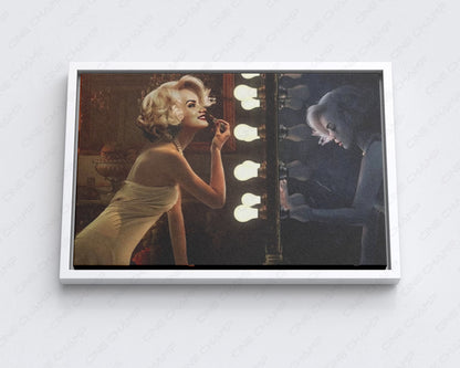 Blonde Romance Canvas Print with White Floating Frame