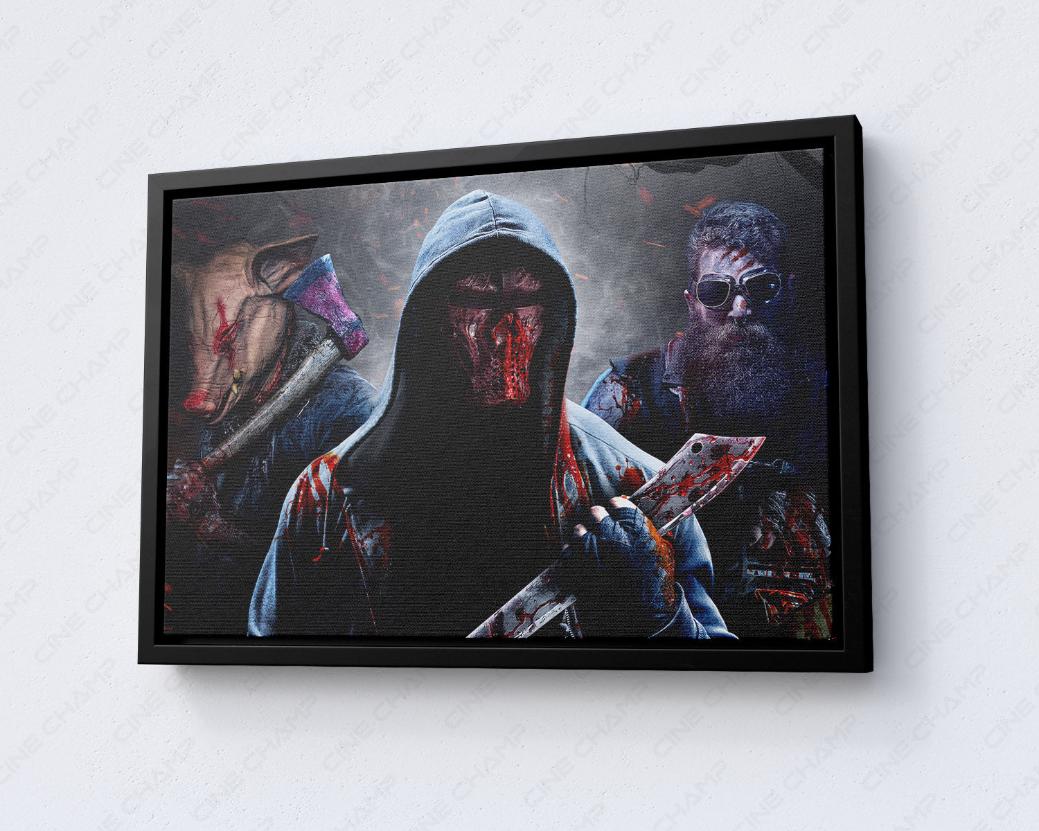 Blood Fest Canvas Print with Black Floating Frame