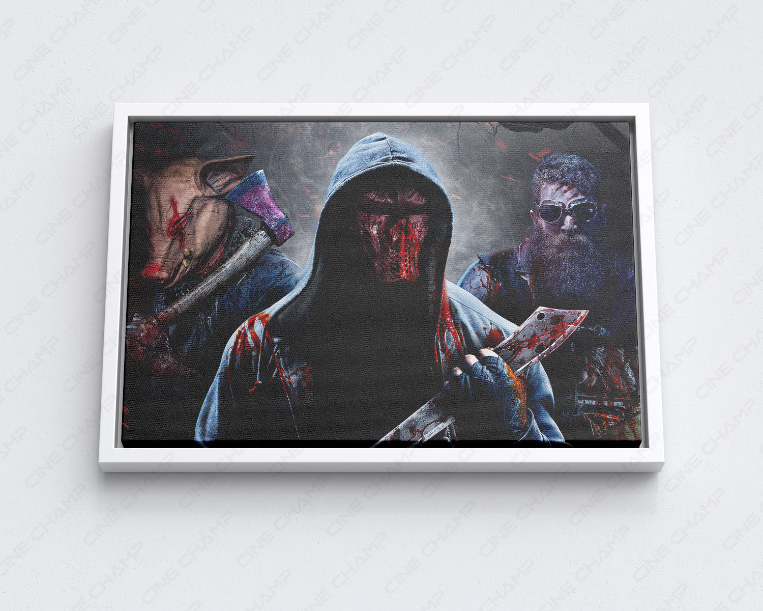 Blood Fest Canvas Print with White Floating Frame