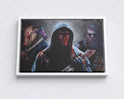 Blood Fest Canvas Print with White Floating Frame