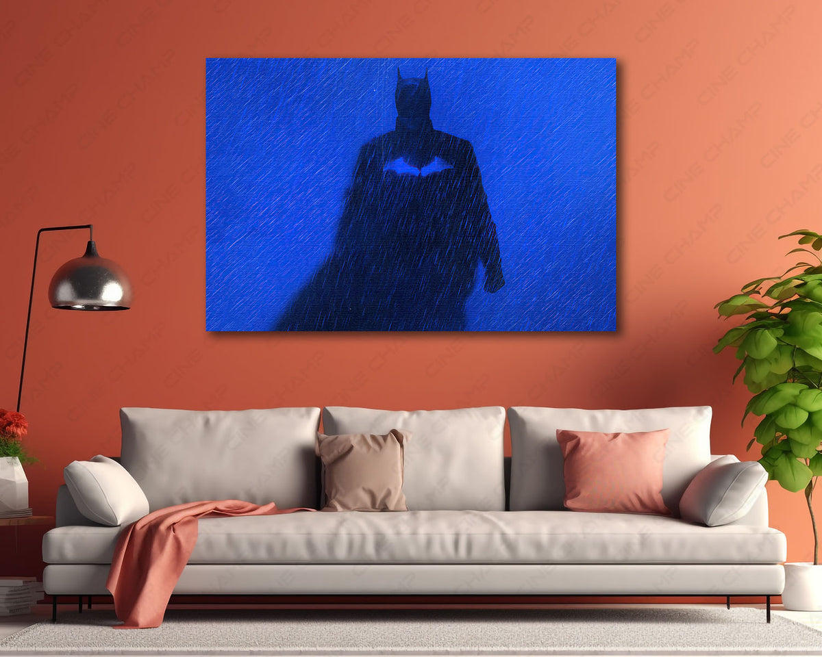 Blue Dark Knight Canvas Print