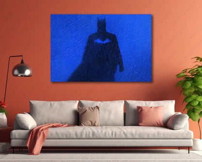 Blue Dark Knight Canvas Print