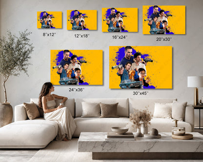 Blue Iguana Canvas Wall Art Available in Multiple Sizes for Home and Office Walls