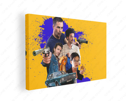 Blue Iguana Canvas Wall Art Gallery Wrap Canvas Print for Modern Home Decor