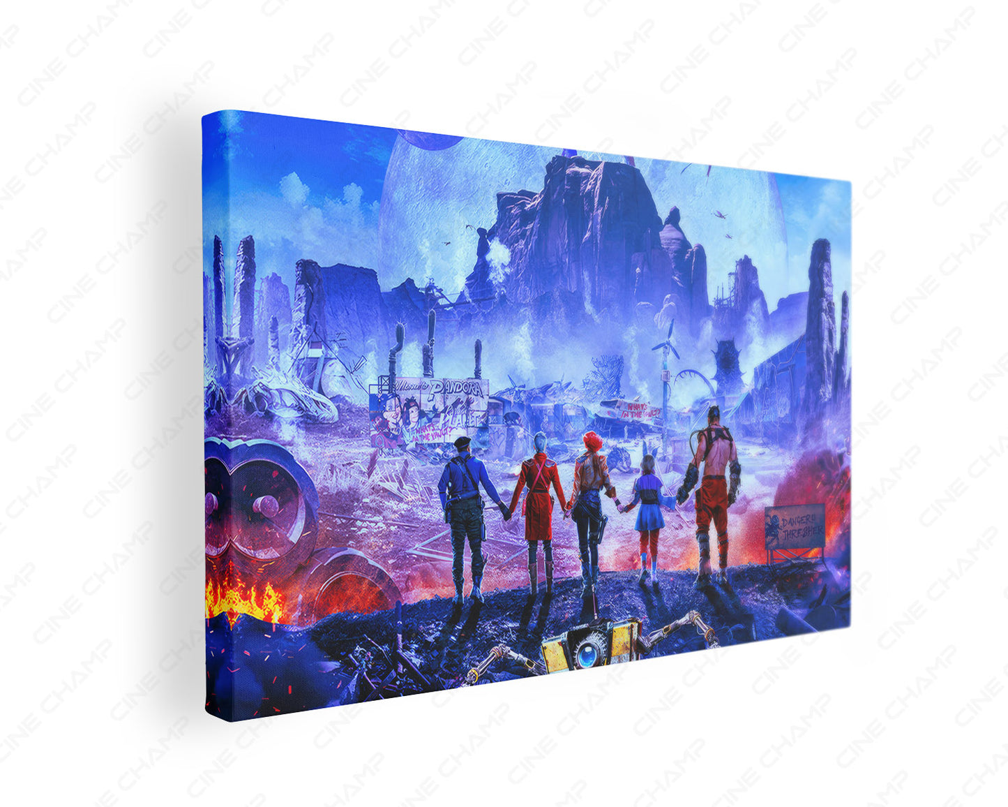 Borderlands Canvas Print Gallery Wrap Featuring Sci-Fi Action Movie Artwork