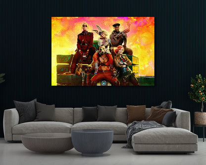Borderlands Canvas Wall Art Displayed in a Modern Living Room Interior