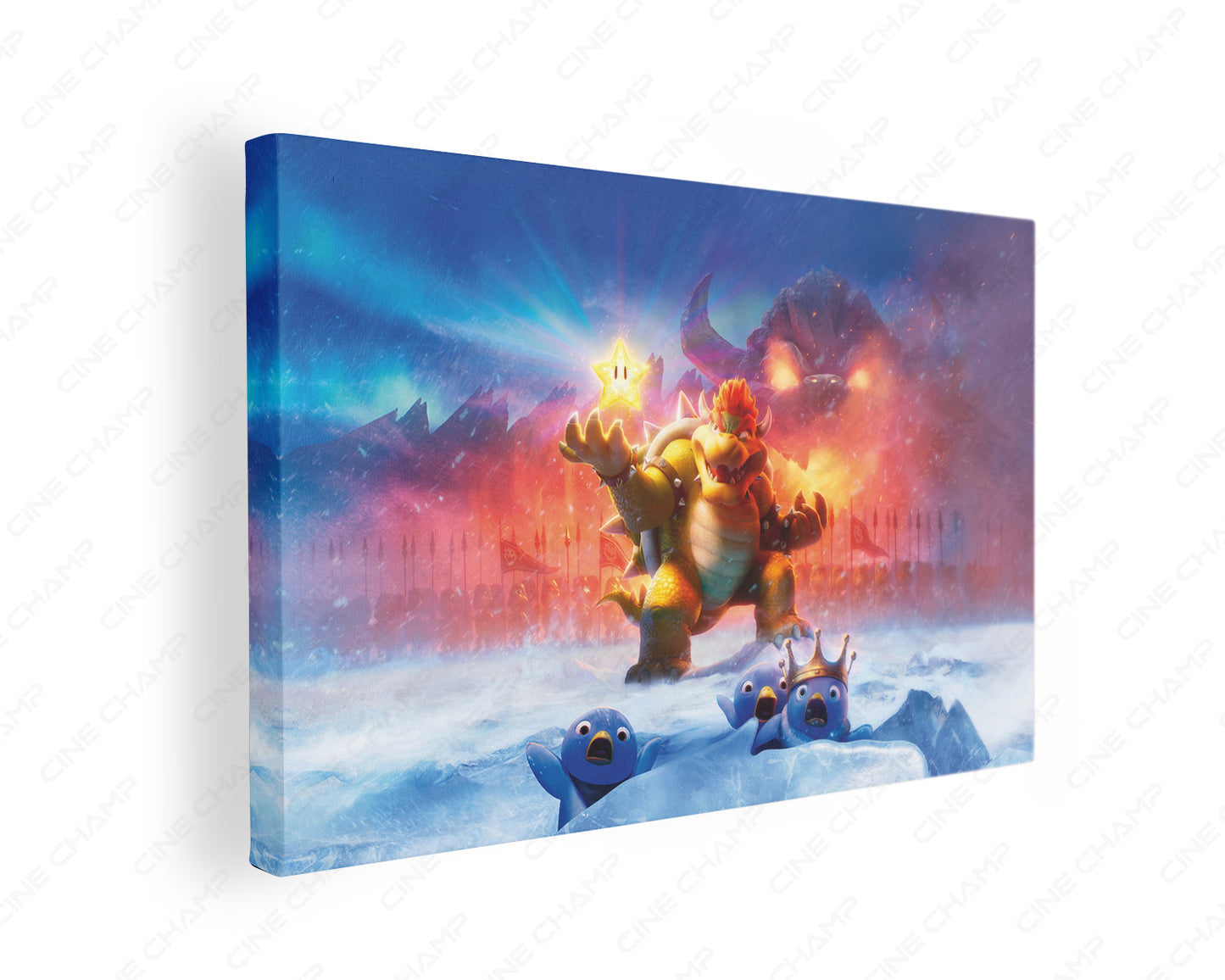 Bowser The Super Mario Bros Canvas Print Gallery Wrap for Gaming Room Wall Decor