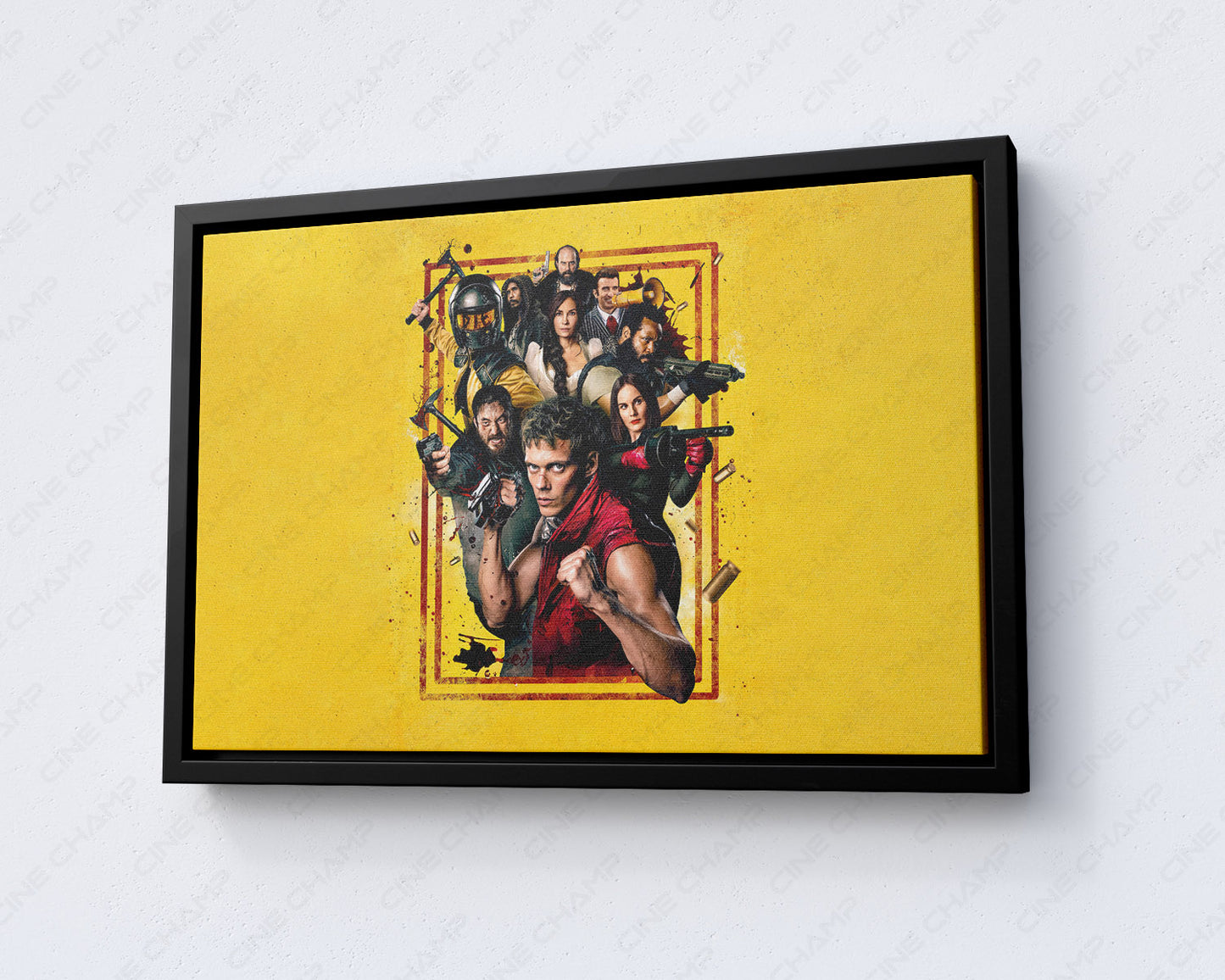 Boy Kills World Canvas Print with Black Floating Frame for Contemporary Wall Decor