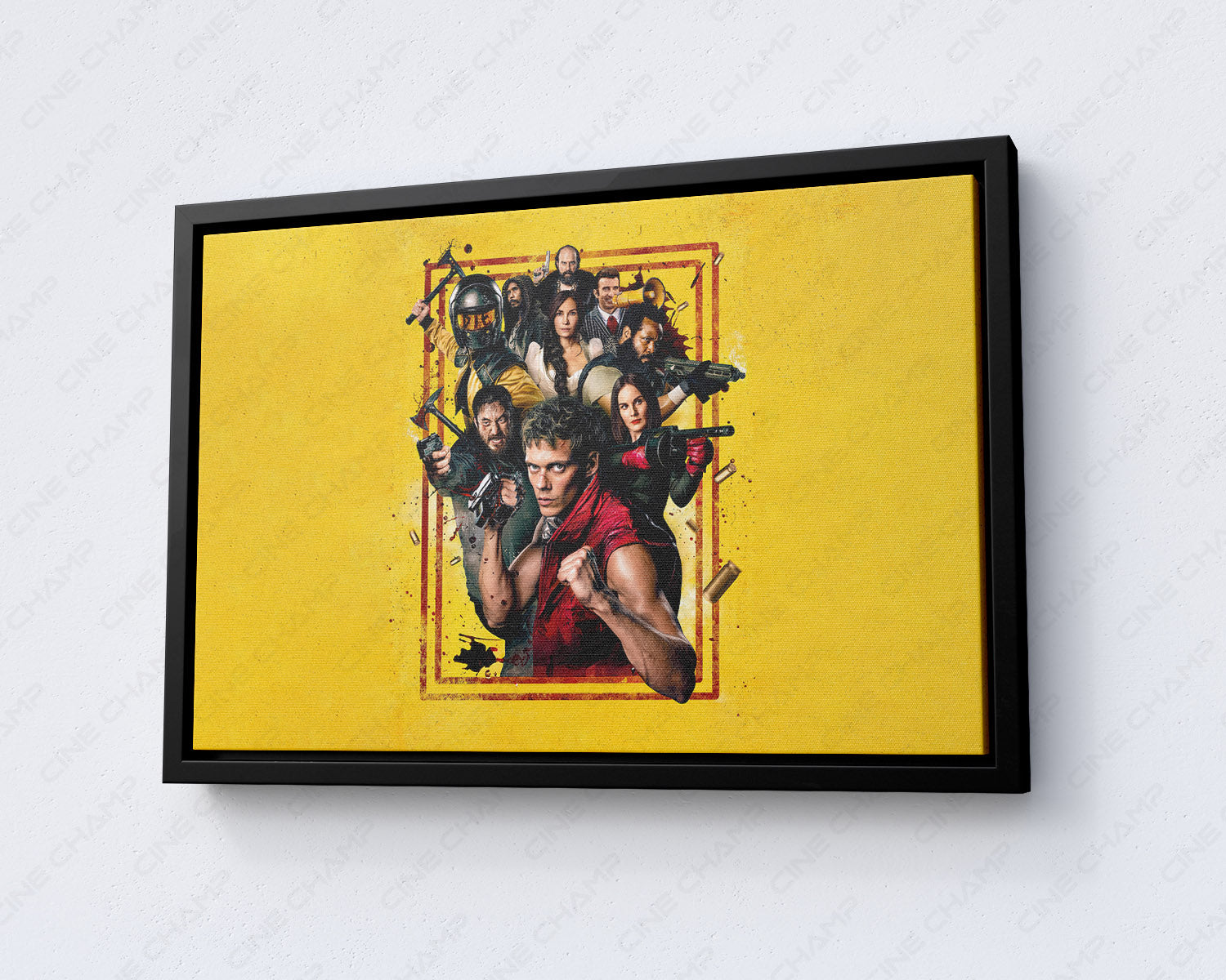 Boy Kills World Canvas Print with Black Floating Frame for Contemporary Wall Decor