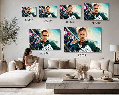 Bullet Train Canvas Print Available in Multiple Sizes for Home, Office, and Movie Room Decor