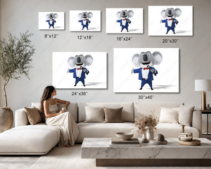 Buster Moon Canvas Print Available in Multiple Sizes for Home, Office, Kids Room, and Movie Room Decor