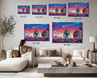 Buzz Lightyear Premium Canvas Wall Art Available in Multiple Sizes for Home, Office, Kids Room, and Movie Room Decor