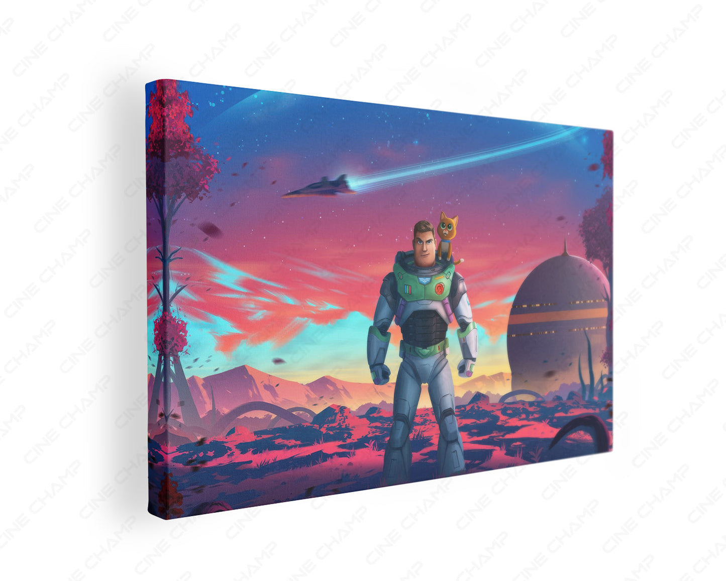 Buzz Lightyear Premium Canvas Wall Art Gallery Wrap Featuring Animated Space Ranger Inspired Artwork