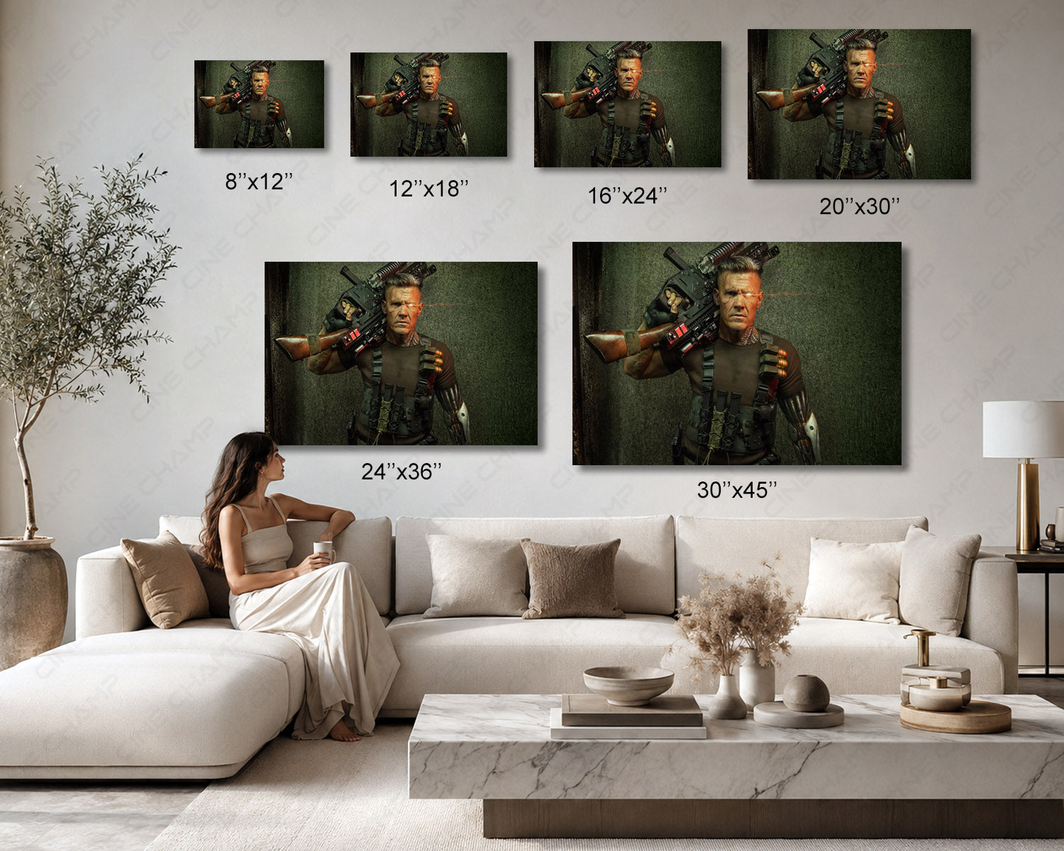 Cable Deadpool Canvas Print Available in Multiple Sizes for Home, Office, Entertainment Room, and Man Cave Decor