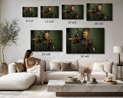 Cable Deadpool Canvas Print Available in Multiple Sizes for Home, Office, Entertainment Room, and Man Cave Decor
