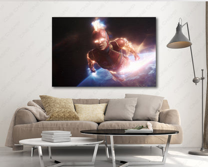 Captain Marvel Canvas Wall Art Movie Canvas Print