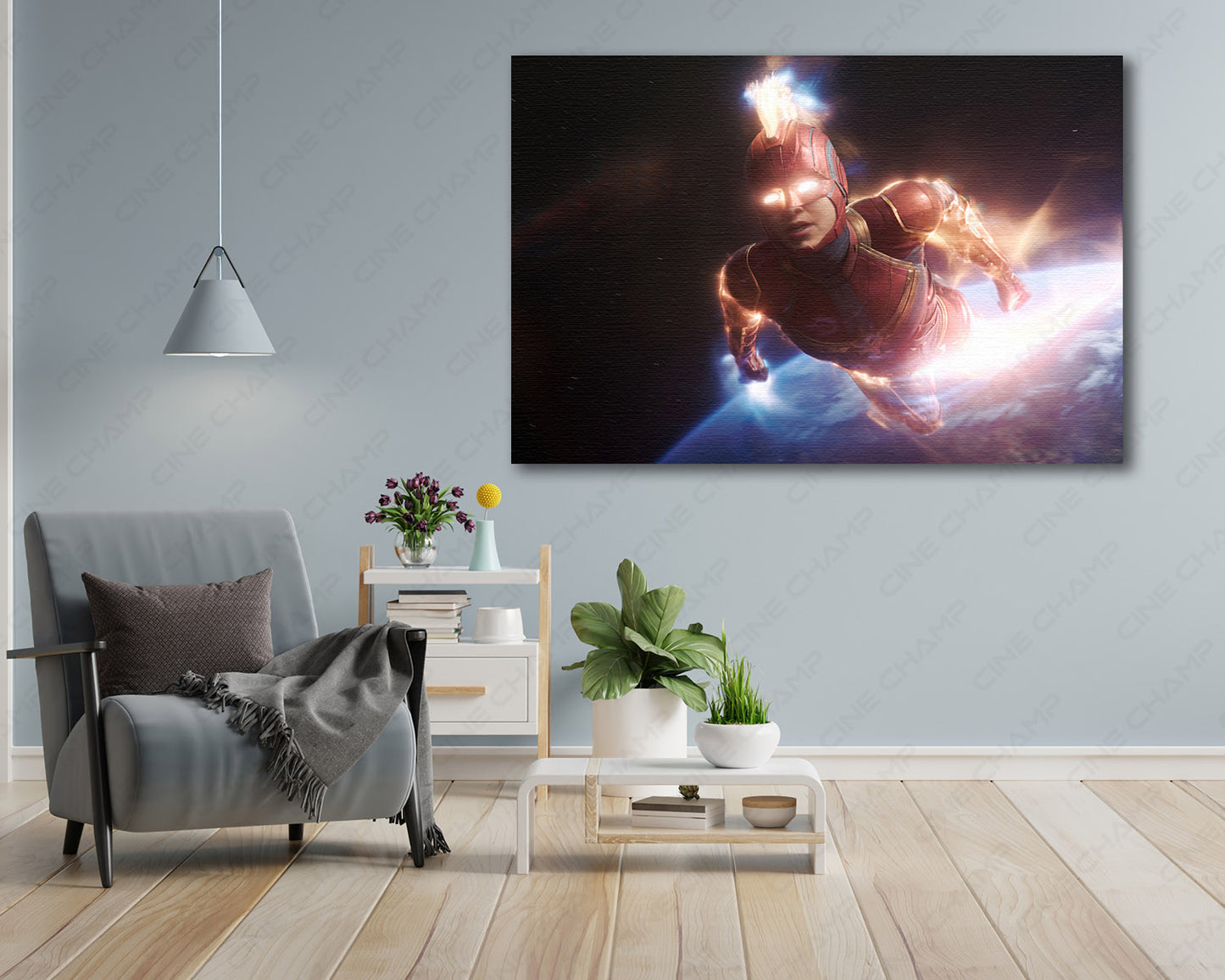 Captain Marvel Canvas Wall Art Movie Canvas Print