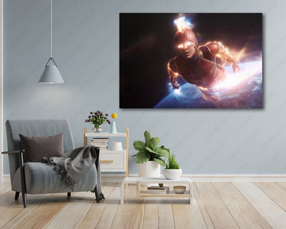 Captain Marvel Canvas Wall Art Movie Canvas Print