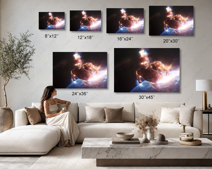 Captain Marvel Canvas Wall Art Movie Canvas Print