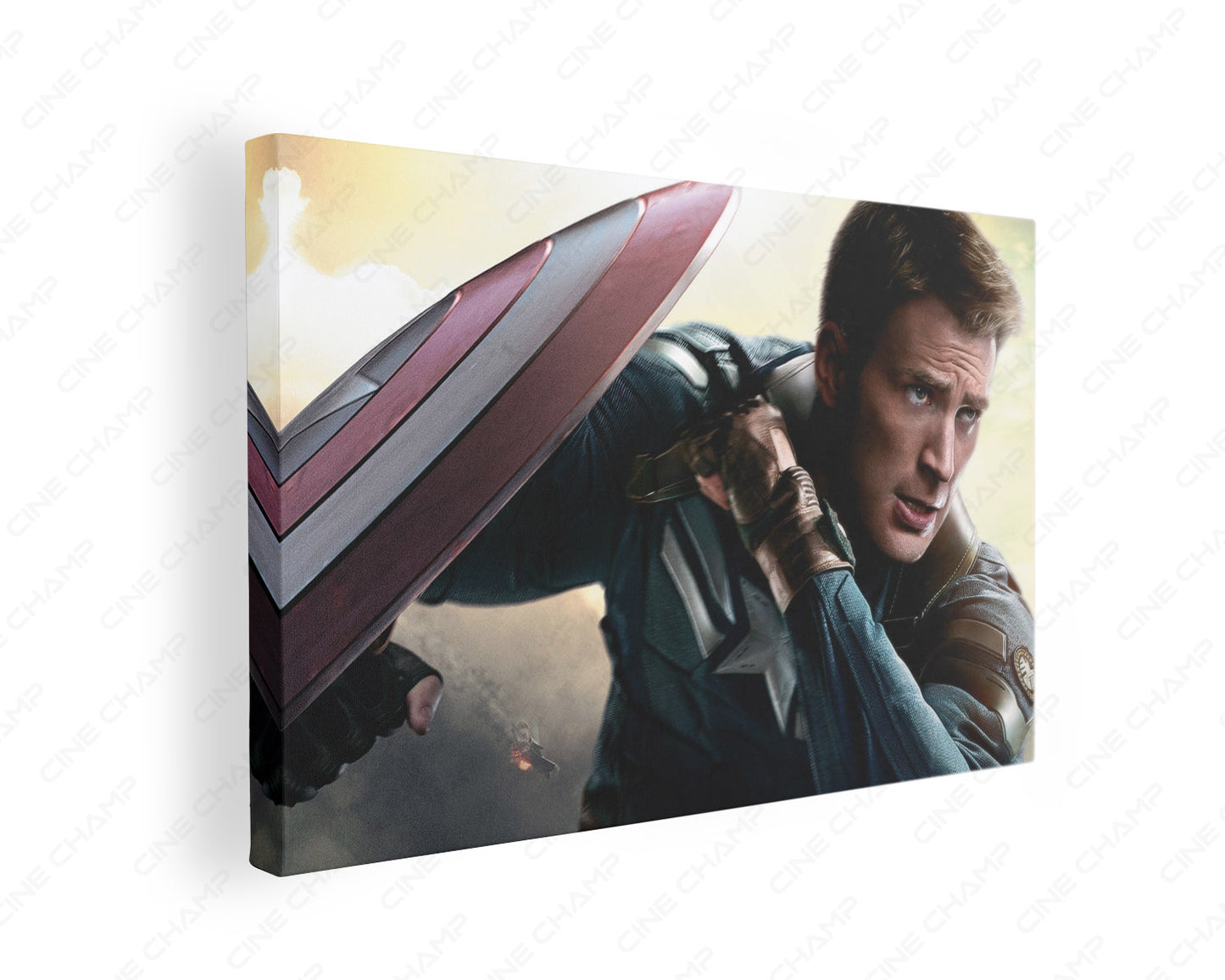 Captain America Canvas Wall Art Gallery Wrap Featuring Marvel Superhero Inspired Wall Artwork
