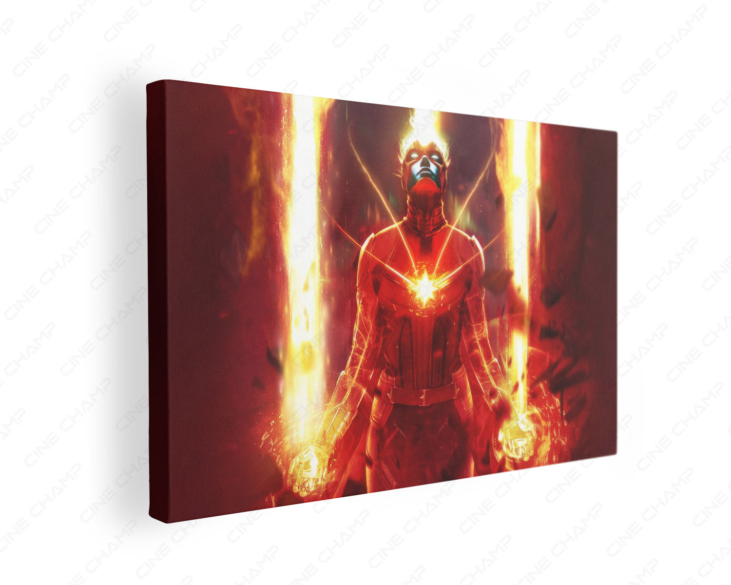 Captain Marvel Canvas Print Gallery Wrap Featuring Marvel Superhero Movie Wall Art