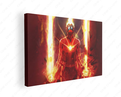 Captain Marvel Canvas Print Gallery Wrap Featuring Marvel Superhero Movie Wall Art