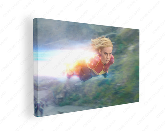 Captain Marvel Canvas Wall Art Gallery Wrap Featuring Marvel Superhero Inspired Wall Artwork