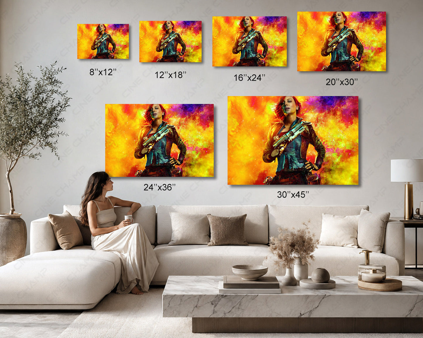 Cate Blanchett as Lilith in Borderlands Canvas Print Available in Multiple Sizes for Home, Office, Gaming Room, and Entertainment Room Decor