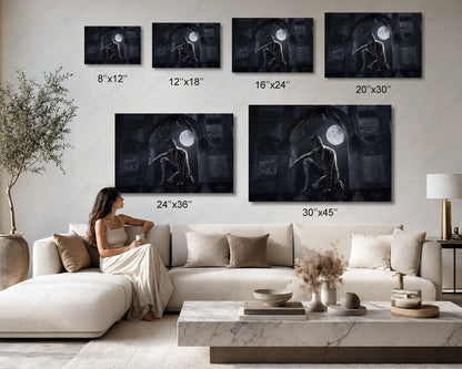 Catwoman Canvas Print Available in Multiple Sizes for Home, Office, Bedroom, Entertainment Room, and Man Cave Decor